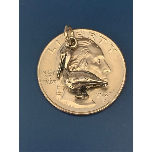 Pelican Sterling Silver Jewelry Charm #birds #beach #water - Picture 3 of 3